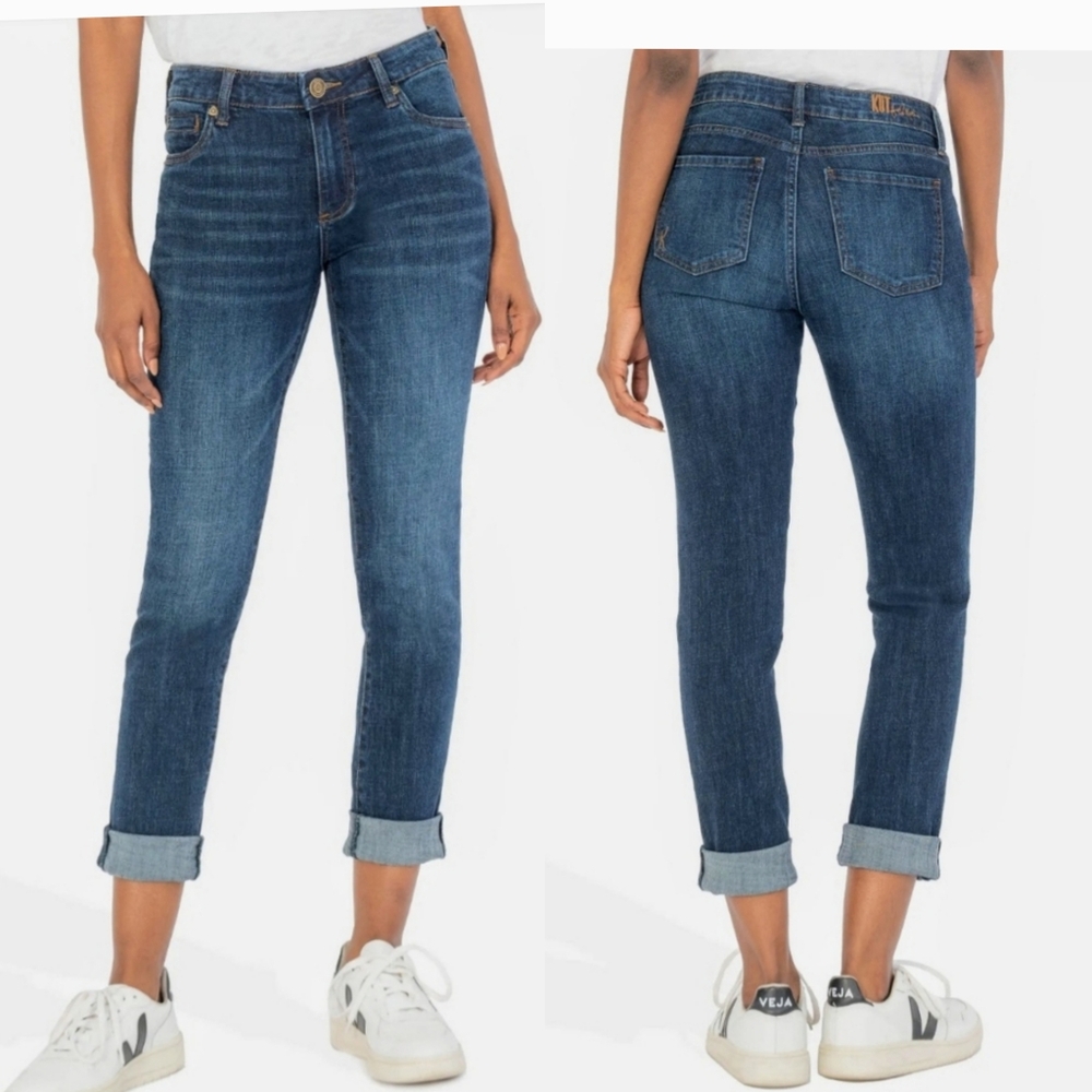 Kut From the Kloth Kay Boyfriend Straight Leg Jeans Size 12